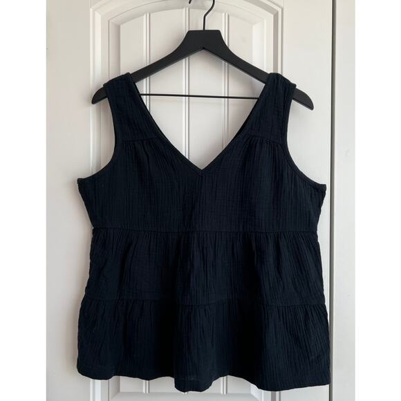 NWT Marine Layer Corinne Tank Black - Size Medium - Picture 1 of 6